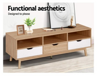 Artiss TV Cabinet Entertainment Unit Stand Wooden Storage 140cm Scandinavian