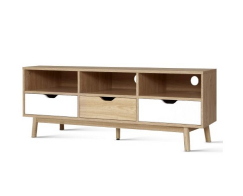 Artiss TV Cabinet Entertainment Unit Stand Wooden Storage 140cm Scandinavian