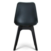 Artiss Set of 4 Retro Padded Dining Chair - Black