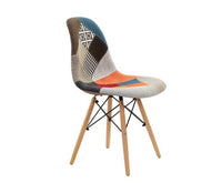 Artiss Set of 4 Retro Beech Fabric Dining Chair - Multi Colour