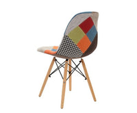 Artiss Set of 4 Retro Beech Fabric Dining Chair - Multi Colour