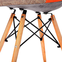 Artiss Set of 4 Retro Beech Fabric Dining Chair - Multi Colour