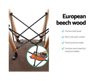 Artiss Set of 4 Retro Beech Fabric Dining Chair - Multi Colour