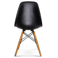 Artiss Set of 4 Retro Beech Wood Dining Chair - Black