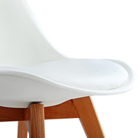 Artiss Set of 4 Padded Dining Chair - White