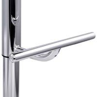 Artiss Set of 2 Wooden PU Leather Gas Lift Bar Stools - Chrome and White