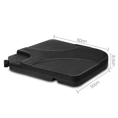 Instahut Set of 4 Umbrella Base Set Black