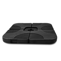 Instahut Set of 4 Umbrella Base Set Black