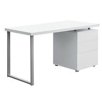Artiss Metal Desk with 3 Drawers - White