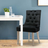 Artiss French Provincial Dining Chair - Black