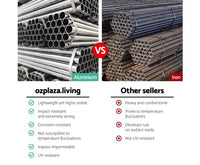 Gardeon 3 Piece PE Wicker Outdoor Table and Chair Set - Black