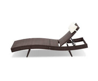 Gardeon Set of 2 Outdoor Wicker Sun Lounges - Brown