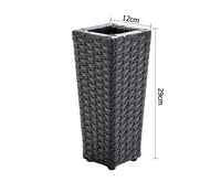 Gardeon 4 Piece PE Wicker Outdoor Set - Black