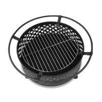 Fire Pit BBQ Grill Smoker Portable Outdoor Fireplace Patio Heater Pits 30"