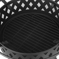Fire Pit BBQ Charcoal Grill Ring Portable Outdoor Kitchen Fireplace 32"