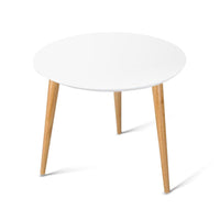 Artiss Round Side Table - White