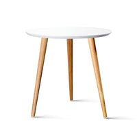 Artiss Round Side Table - White