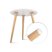 Artiss Round Side Table - White