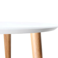 Artiss Round Side Table - White