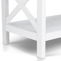 Artiss Wooden Storage Console Table - White