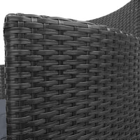 Gardeon 3pc Rattan Bistro Wicker Outdoor Furniture Set Black