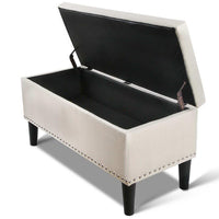 Artiss Fabric Storage Ottoman - Beige