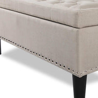 Artiss Fabric Storage Ottoman - Beige