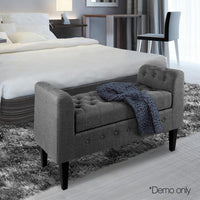 Artiss Fabric Storage Ottoman - Beige
