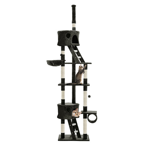 i.Pet 260cm Multi Level Cat Scratching Post - Grey