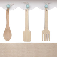 Keezi Kids Wooden Kitchen Play Set - Natural & White