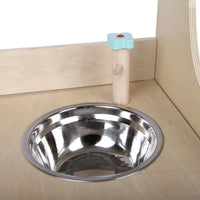 Keezi Kids Wooden Kitchen Play Set - Natural & White