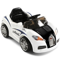Kids Electric Ride on Car Bugatti Style - Black & White