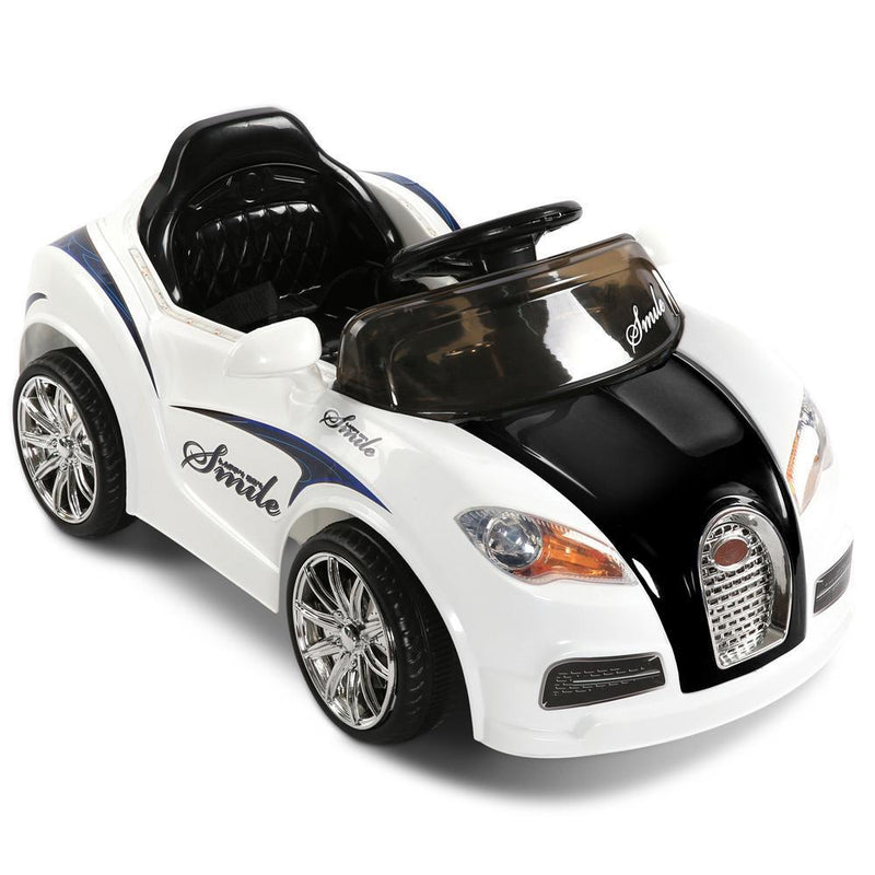 Kids Electric Ride on Car Bugatti Style - Black & White