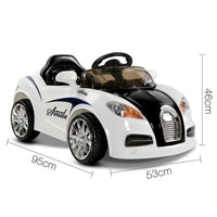 Kids Electric Ride on Car Bugatti Style - Black & White