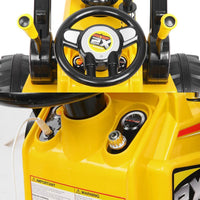 Kid's Electric Ride On Bulldozer Loader Digger - Yellow