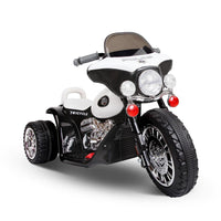 Kids Ride on Police Harley Motorbike - Black & White