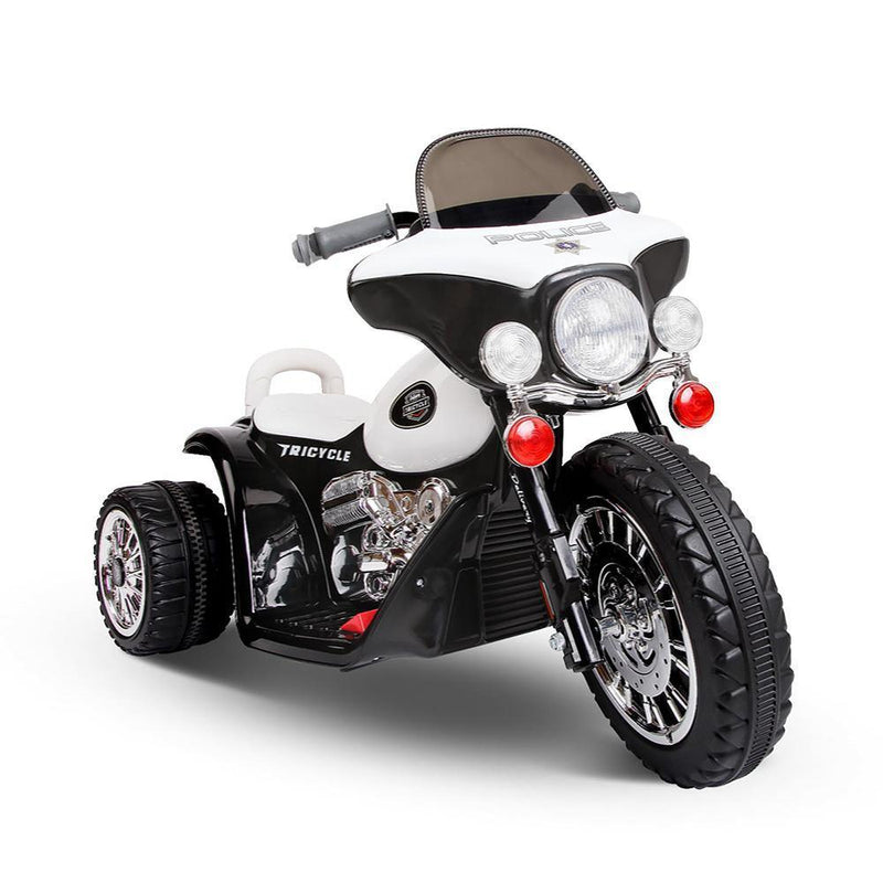 Kids Ride on Police Harley Motorbike - Black & White