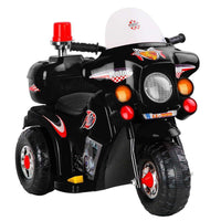 Kid's Ride on Police Patrol Motorbike - Black
