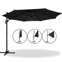 Instahut Roma Outdoor Umbrella - Black