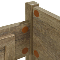 Cielo Natural Bedframe Double Size With Strong Legs Oak