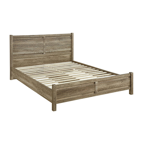 Cielo Bedframe Queen Size Oak Natural Wood Like MDF Board