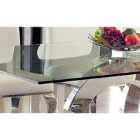 Gracy Stainless Steel Glossy Base Dining Table