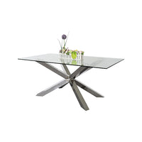 Jason Stainless Steel Glossy Dining Table