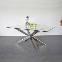 Jason Stainless Steel Glossy Dining Table