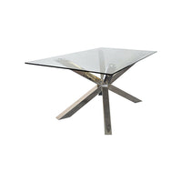 Jason Stainless Steel Glossy Dining Table