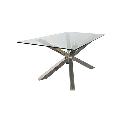 Jason Stainless Steel Glossy Dining Table