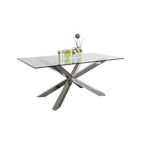 Jason Stainless Steel Glossy Dining Table