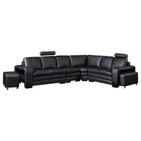 Majestic Sofa Large Size Black Colour Bonded Leather