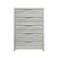 Cielo Tallboy White Bedroom Drawer Cabinet Ash
