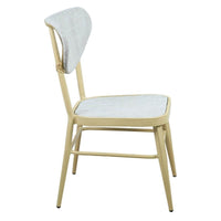 Sammy Modern Retro Natural White Outdoor Dining Chair Set of 2